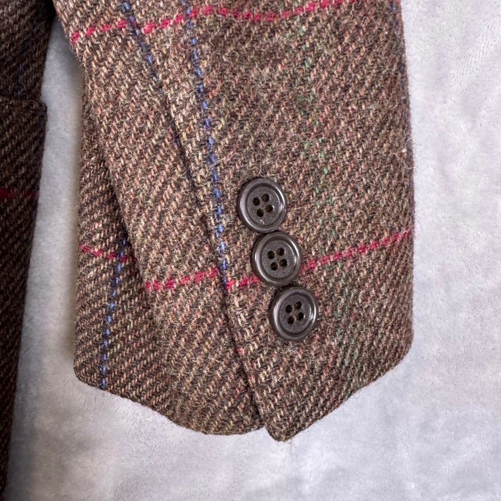 Peabody‎ House International Brown Wool Windowpane Plaid Blazer Jacket 9/10 VTG - Picture 12 of 12